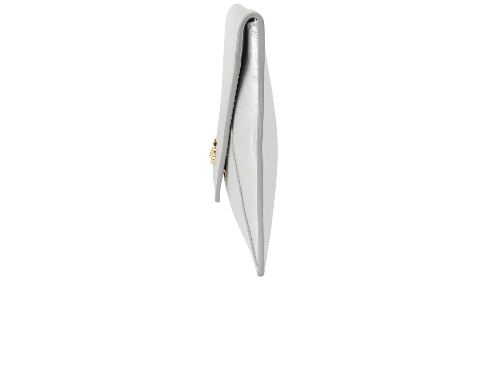 Envelope Clutch, &pound;80, Handbags, Silver, Leather, Bottom view